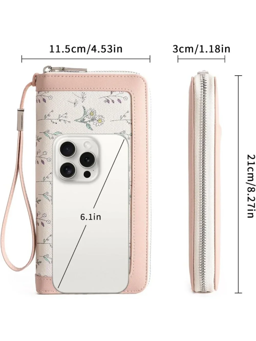 Stylish RFID Blocking Vegan Leather Wristlet Wallet for Women - Large Capacity